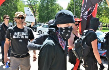 Antifa Denver 'da protesto, Colorado Şubat, 2017