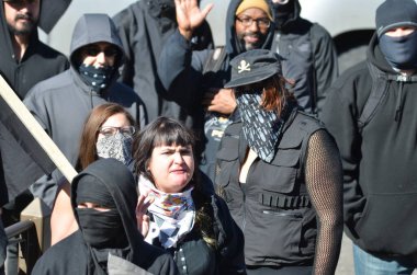 Antifa Denver 'da protesto, Colorado Şubat, 2017