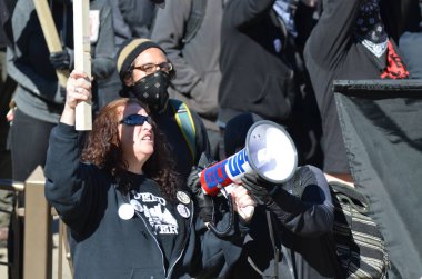 Antifa Denver 'da protesto, Colorado Şubat, 2017
