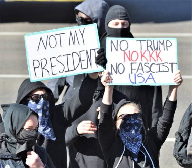 Antifa Denver 'da protesto, Colorado Şubat, 2017