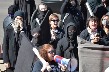 Antifa Denver 'da protesto, Colorado Şubat, 2017