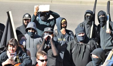 Antifa Denver 'da protesto, Colorado Şubat, 2017