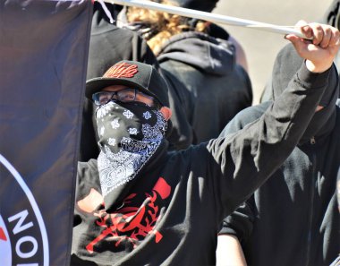 Antifa Denver 'da protesto, Colorado Şubat, 2017