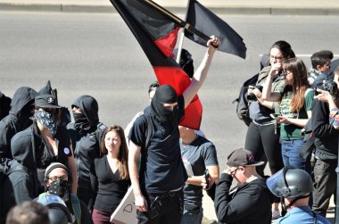 Antifa Denver 'da protesto, Colorado Şubat, 2017