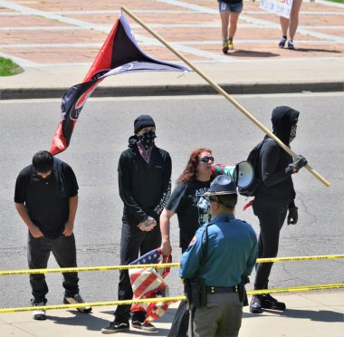 Antifa Denver 'da protesto, Colorado Şubat, 2017