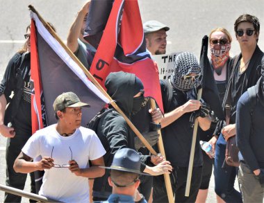 Antifa Denver 'da protesto, Colorado Şubat, 2017