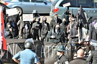 Antifa Denver 'da protesto, Colorado Şubat, 2017
