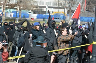 Antifa Denver 'da protesto, Colorado Şubat, 2017