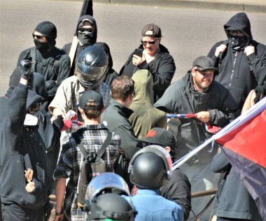 Antifa Denver 'da protesto, Colorado Şubat, 2017