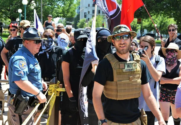 Antifa Denver 'da protesto, Colorado Şubat, 2017