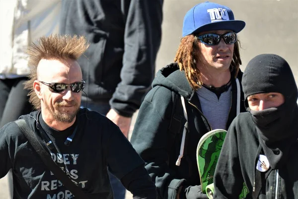 Antifa Protesterar Denver Colorado Februari 2017 — Stockfoto