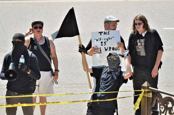 Manifestation Antifa Denver Colorado Février 2017 — Photo