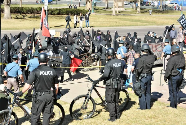 Antifa Denver 'da protesto, Colorado Şubat, 2017