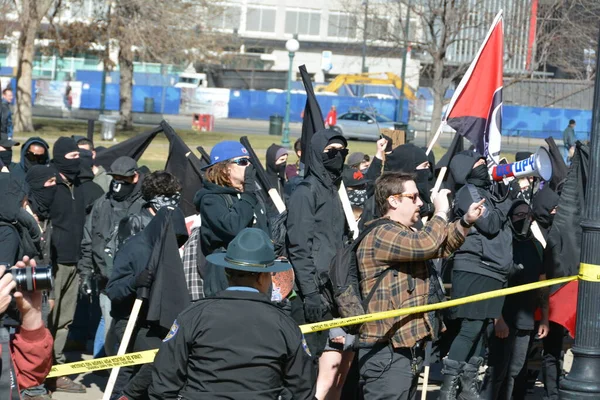 Antifa Denver 'da protesto, Colorado Şubat, 2017