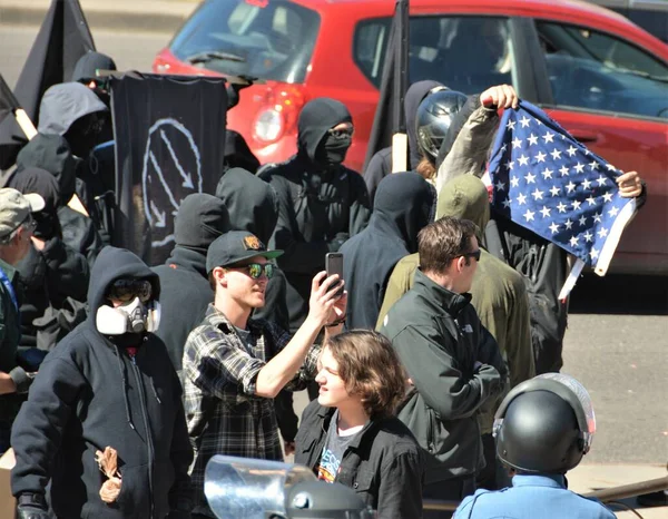Antifa Denver 'da protesto, Colorado Şubat, 2017