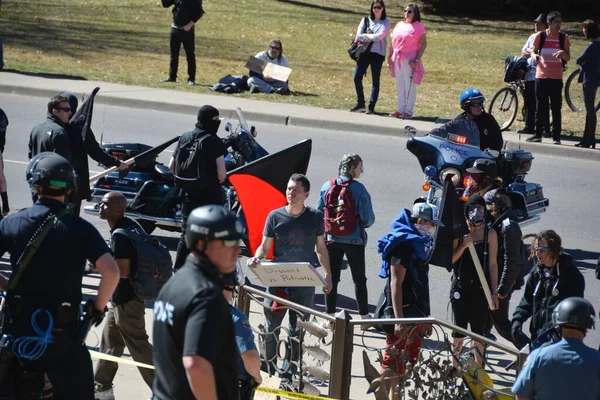 Antifa Protesty Denveru Colorado Únor 2017 — Stock fotografie