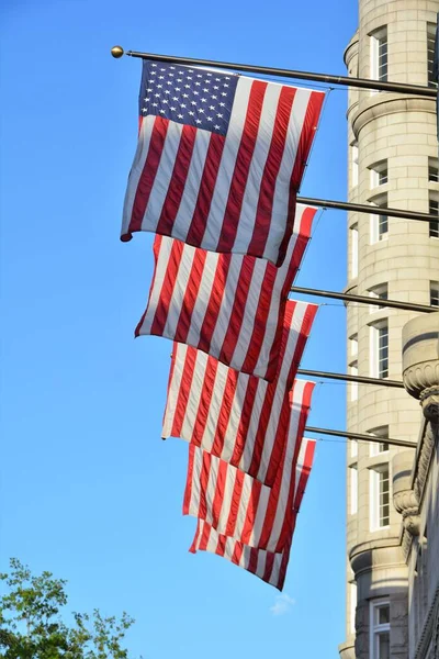 Flaga Stanów Zjednoczonych Ameryki Często Określana Jako Flaga Amerykańska Lub — Zdjęcie stockowe