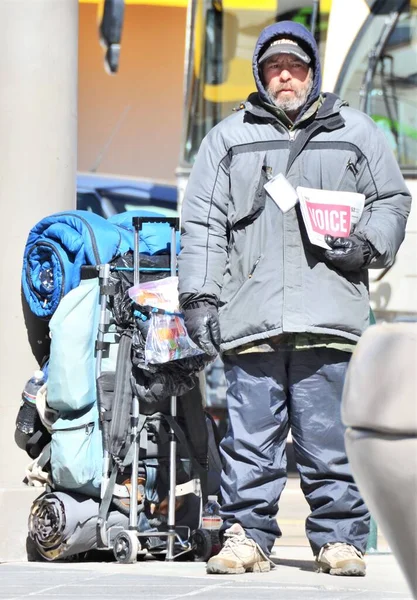 Tent Tent Line Streets Several Neighborhoods Downtown Denver People Experiencing — Stock Photo, Image