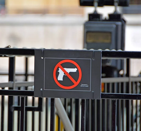 Geen Wapens Geweren Toegestaan Teken — Stockfoto