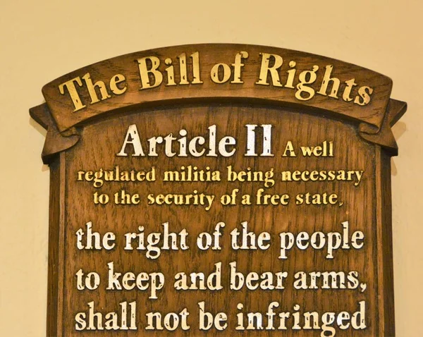 Вторая Поправка Конституции Сша Защищает Право Хранение Ношение Оружия — стоковое фото