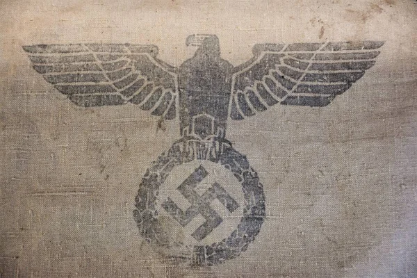 Esvástica Del Águila Nazi Fue Símbolo Bandera Alemania Nazi Durante Imagen De Stock