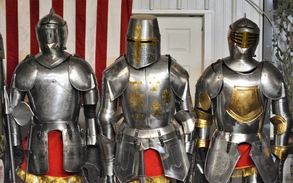 Suits Medieval Armor Knights — Stock Photo, Image