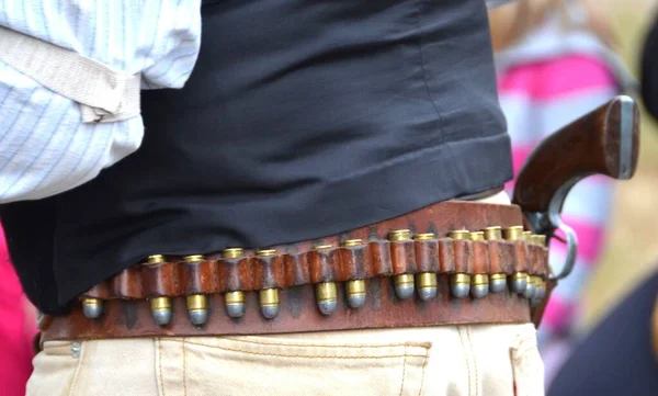 Cinturón Pistola Vaquero Con Balas —  Fotos de Stock