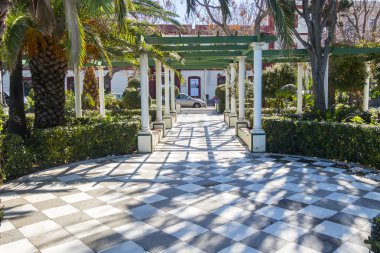 Cadiz, Genoves Park, Endülüs, İspanya'nın tahta üzerinde Park