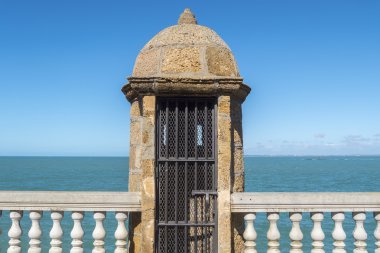 Cadiz, Genoves Park, Andaluci Promenade eski gözetleme kulesi