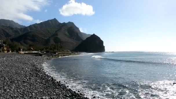 Landschaftsparadies strand, la aldea, gran canaria — Stockvideo