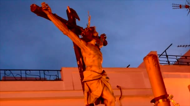 Procesión de Semana Santa en España, Andalucía . — Vídeo de stock
