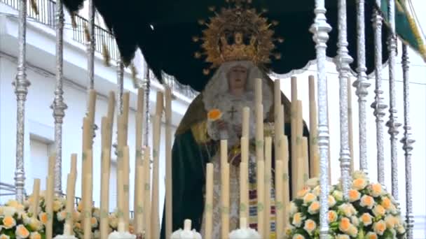 Procesí Svatého týdne v Španělsko, Andalusie. — Stock video