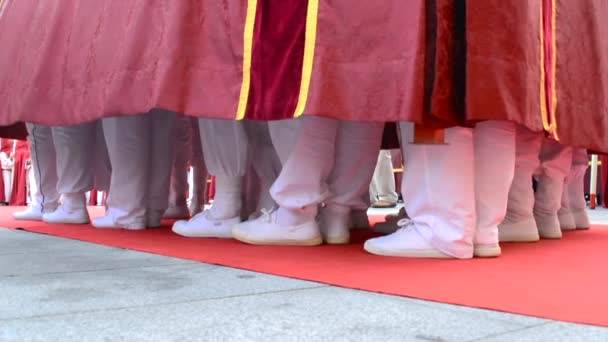 Stilla veckan procession i Spanien, Andalusien. — Stockvideo