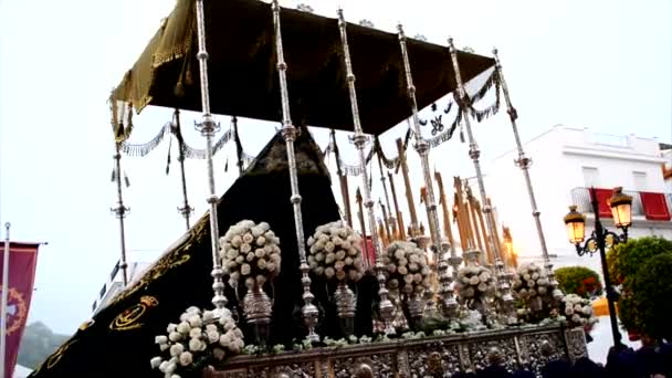 Settimana Santa processione in Spagna, Andalusia . — Video Stock