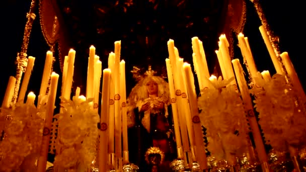 Procesión de Semana Santa en España, Andalucía . — Vídeo de stock