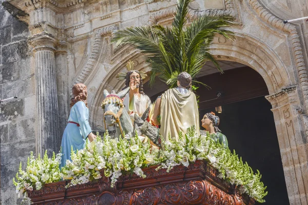 Μεγάλη εβδομάδα στην Ισπανία, πομπή του "την θριαμβευτική είσοδο του Ιησού — Φωτογραφία Αρχείου