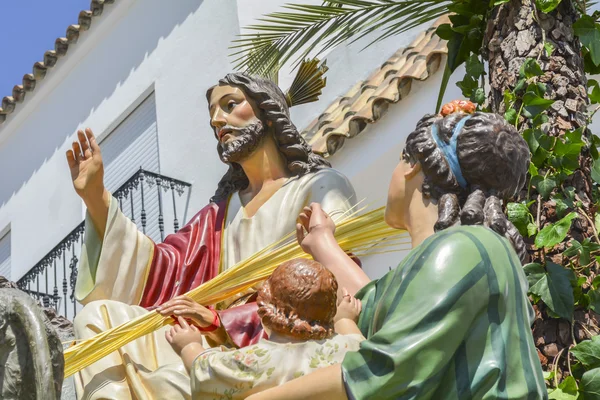 Heilige Week in Spanje, processie van "de triomfantelijke intocht van Jezus — Stockfoto