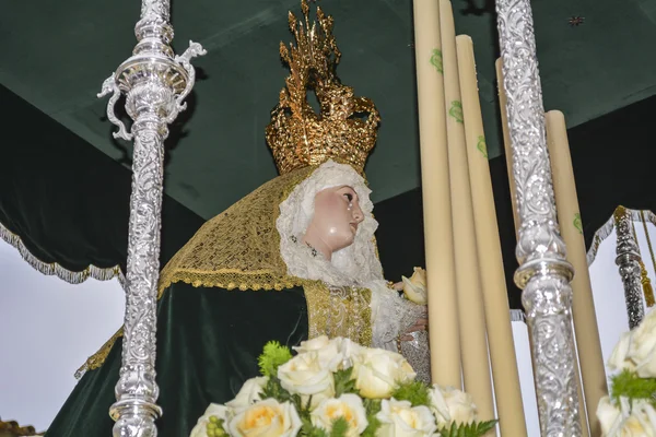 Semana Santa na Espanha, procissão de "Cristo a expiração, Nossa Senhora o — Fotografia de Stock