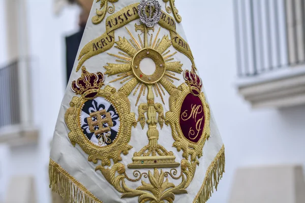 Heilige Week in Spanje, processie van "Christus het verstrijken, onze Lieve Vrouwe o — Stockfoto