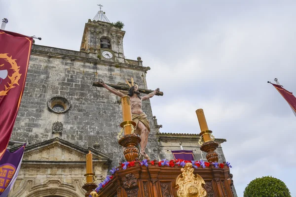 Heilige Week in Spanje, processie van "Christus het verstrijken, onze Lieve Vrouwe o — Stockfoto