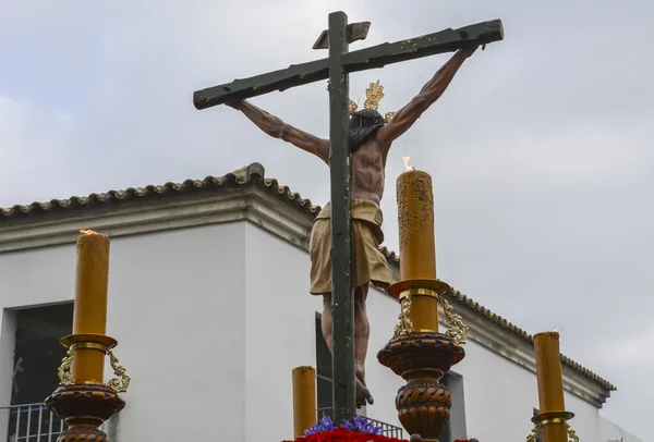 在西班牙，游行的"基督届满，圣母 o 圣周 — 图库照片