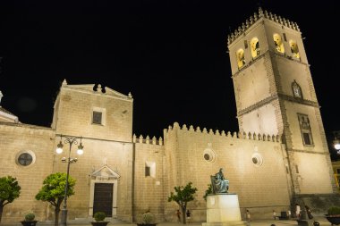 Saint John Baptist Katedrali, gece, Badajoz, İspanya