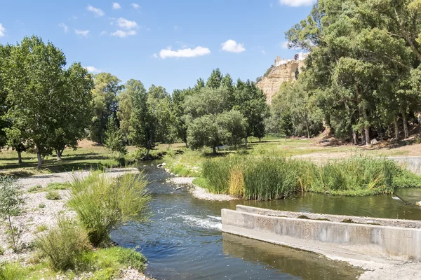 Paisaje con río y árboles — Foto de Stock