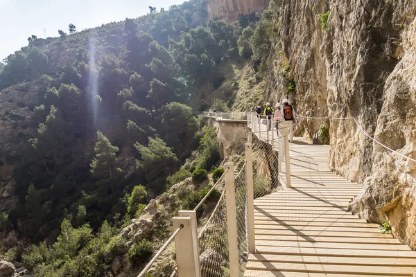 'el caminito del rey' (Königspfad), die größte Gefahr der Welt — Stockfoto