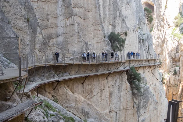 'El Caminito del Rey '(Piccolo Sentiero del Re), il più pericoloso del mondo — Foto Stock