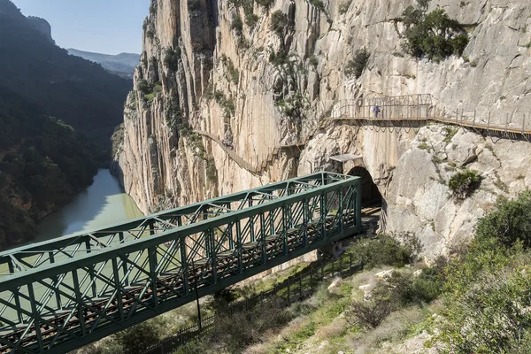 'El Caminito del Rey '(Piccolo Sentiero del Re), il più pericoloso del mondo — Foto Stock