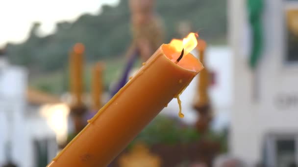 Procissões da Semana Santa Espanhola, Semana de Páscoa (Semana Santa ) — Vídeo de Stock