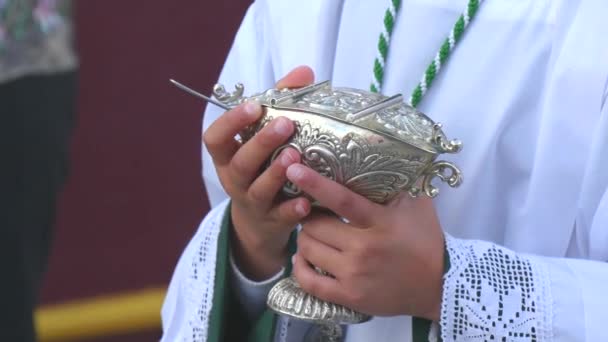 西班牙圣周游行，复活节周 (Semana Santa) — 图库视频影像