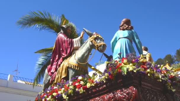 Spanska heliga veckan processioner, påskveckan (Semana Santa) — Stockvideo