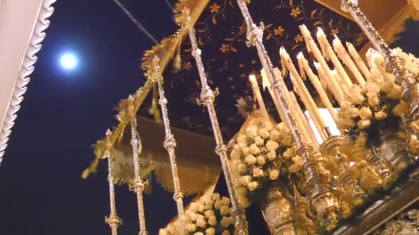 Spanska heliga veckan processioner, påskveckan (Semana Santa) — Stockvideo